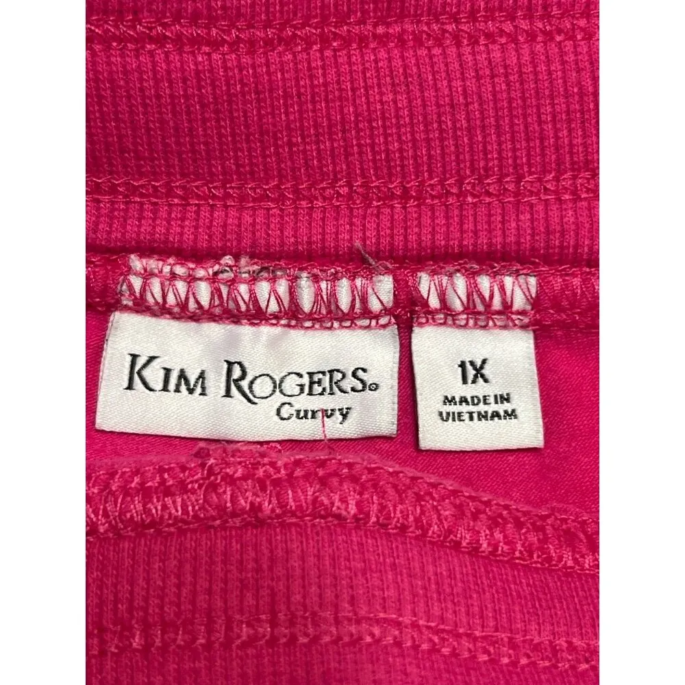 Kim Rogers Curvy Pink Casual Skort Skirt Pull On Drawstring Size 1X - Image 5
