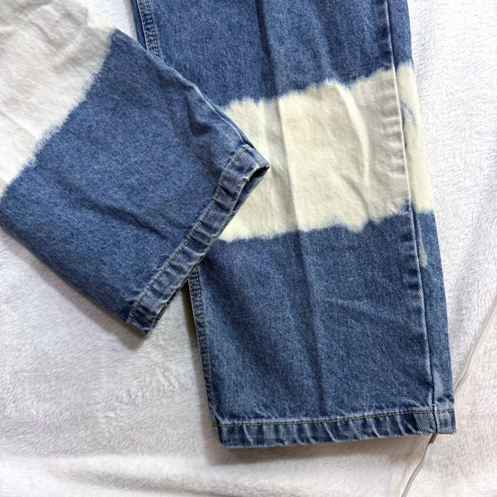 Ragged Priest 28 Jeans Acid Wash Striped High Rise Y2K Grunge Streetwear Artsy - Image 4