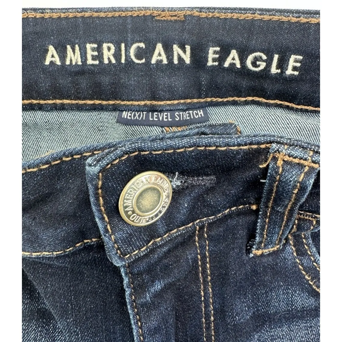 American Eagle Next Level Dark Denim  Women's Size 8 Jegging Stretch Slim - Image 3