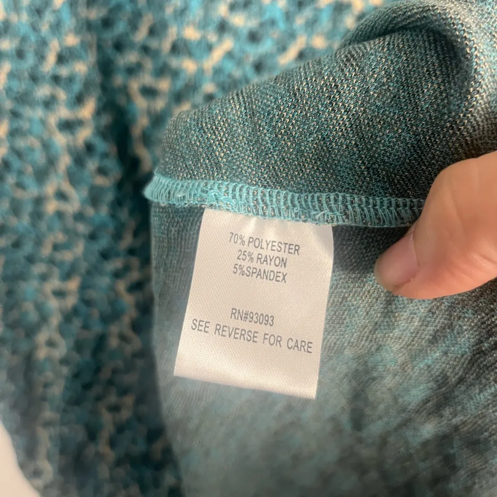 New Tyler Boe Mindy Jacquard Dress in turquoise blue crème size medium - Image 5