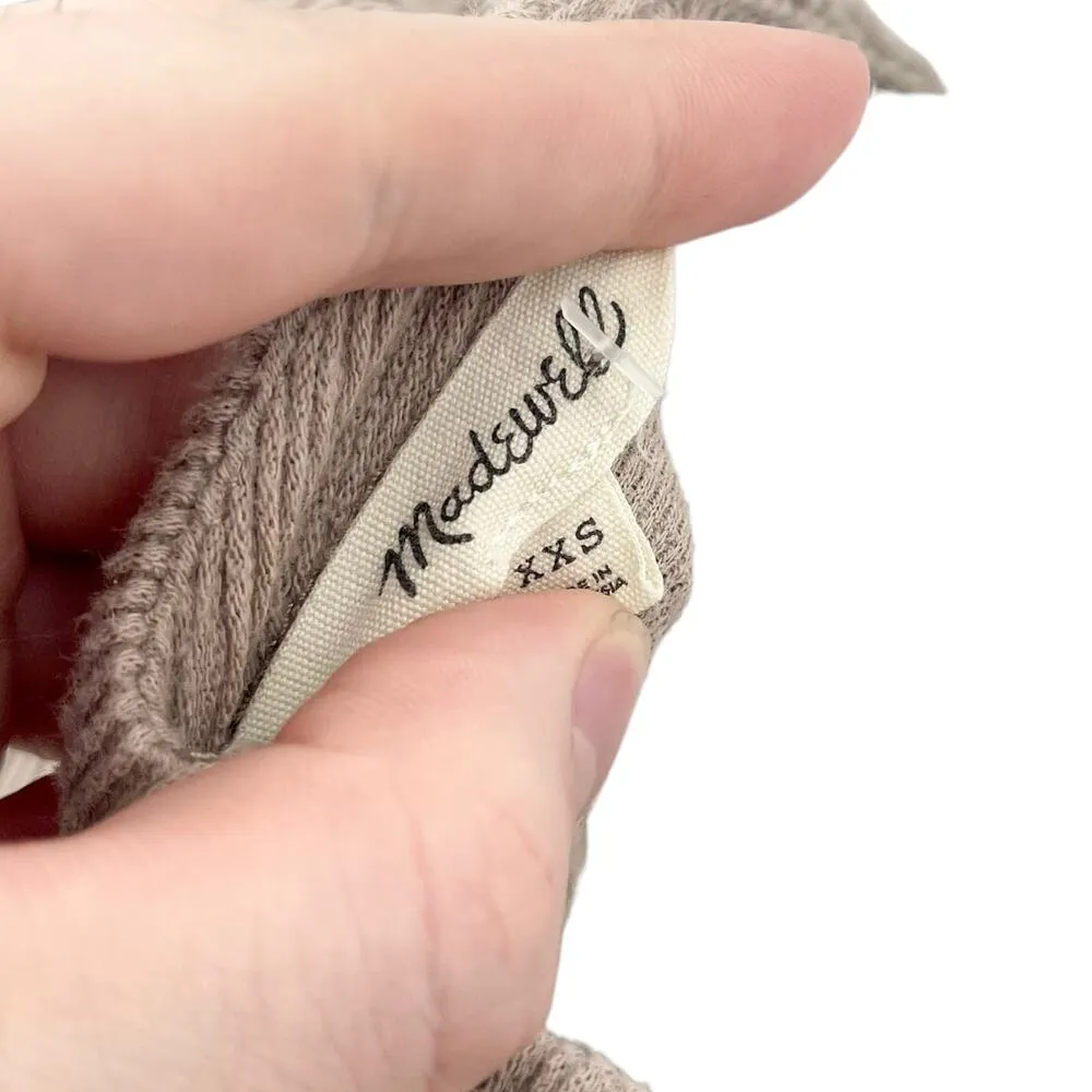 Madewell Womens XXS Ottoman Jacquard Button-Back Top Brown - Image 8