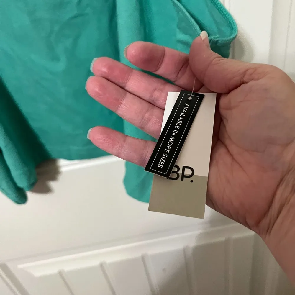 BP NORDSTROM Womens Tank Teal Size 4X Spaghetti Strap Crop Top Loungewear Casual - Image 4