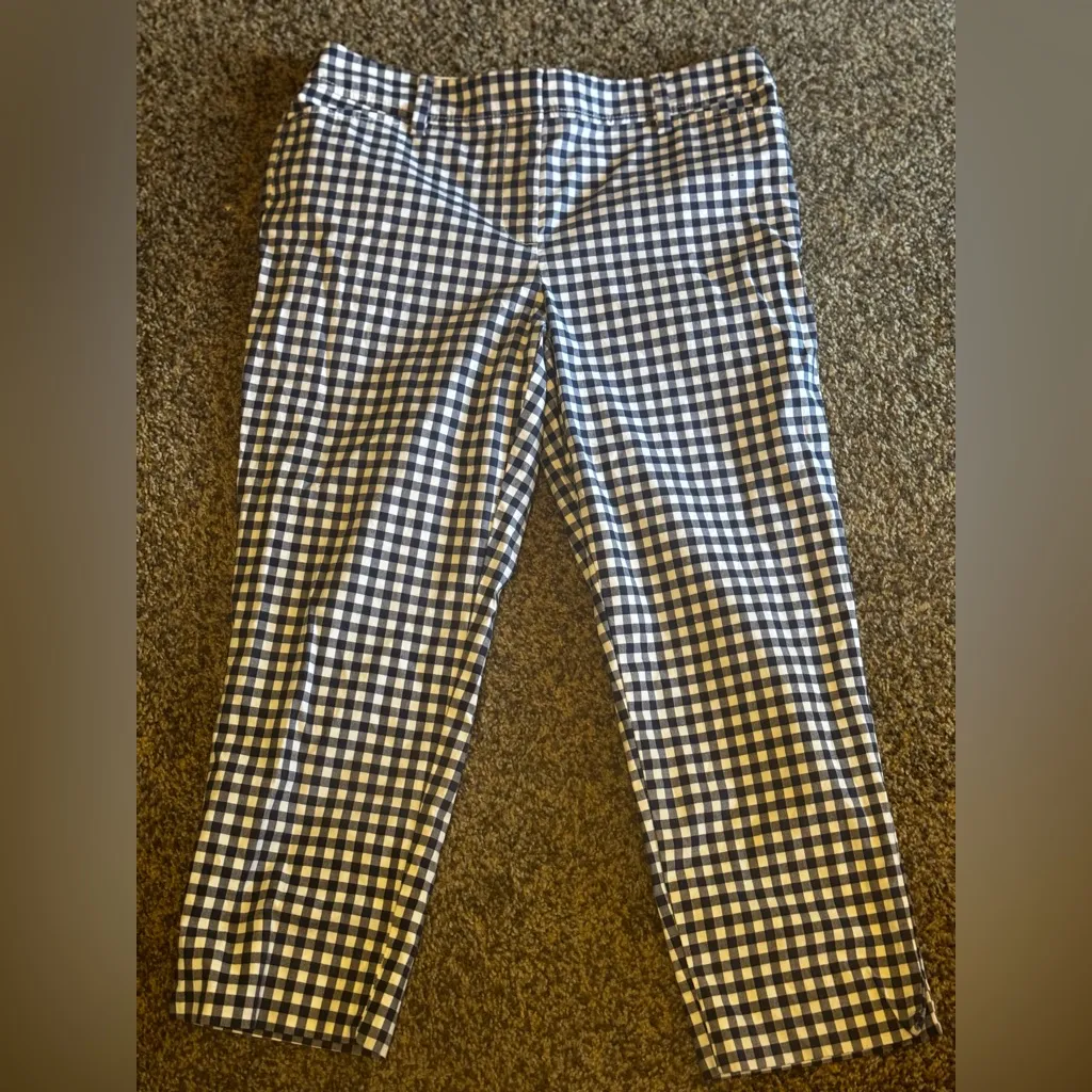 Talbots Black and White Gingham Ankle Pants - Image 3