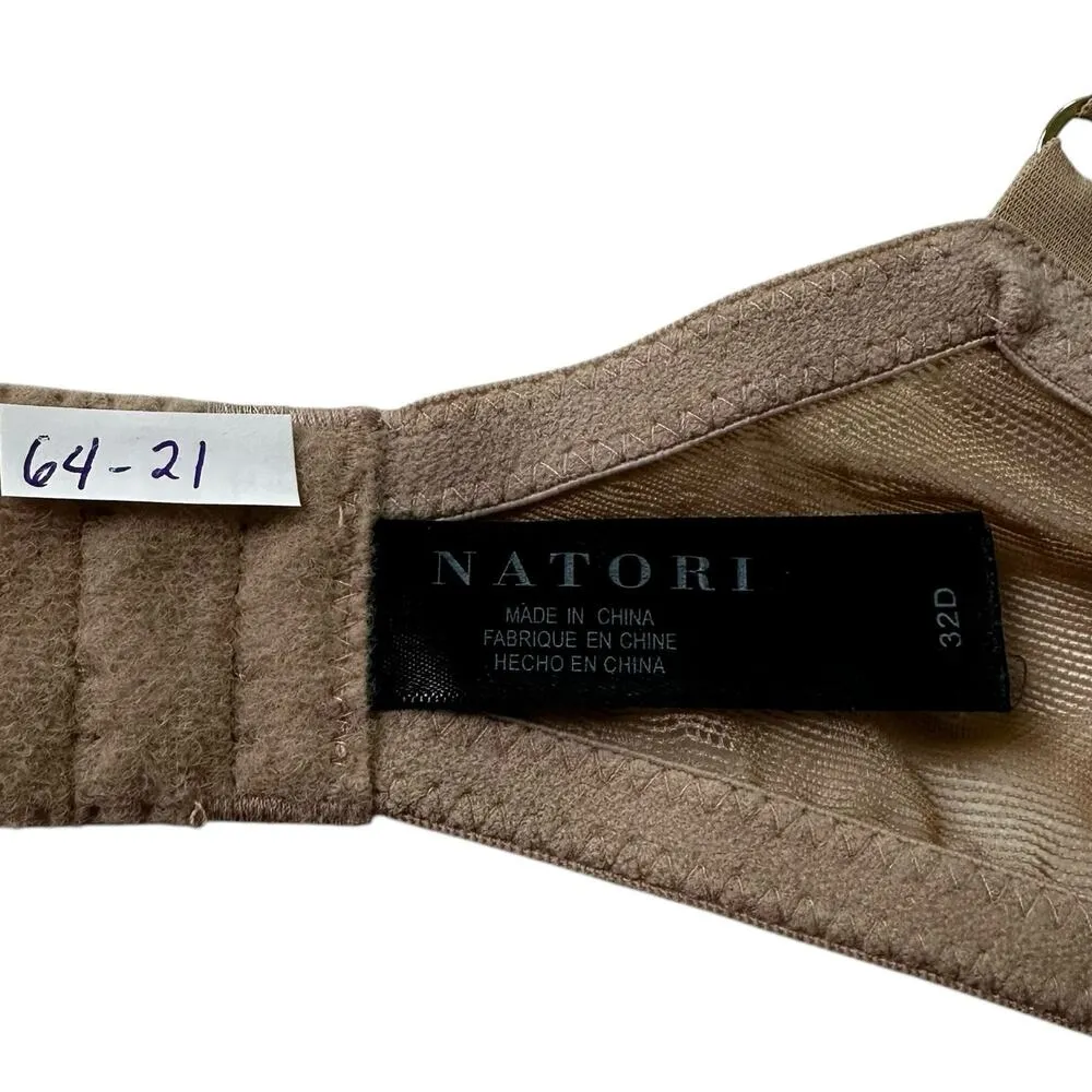 Natori Beige Lace Floral Underwired Demi Bra Women Size 32D | 64 - Image 3