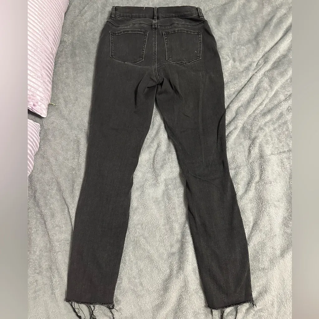 PacSun Women's Charcoal Distressed High Rise Jegging Skinny Jean - Image 5