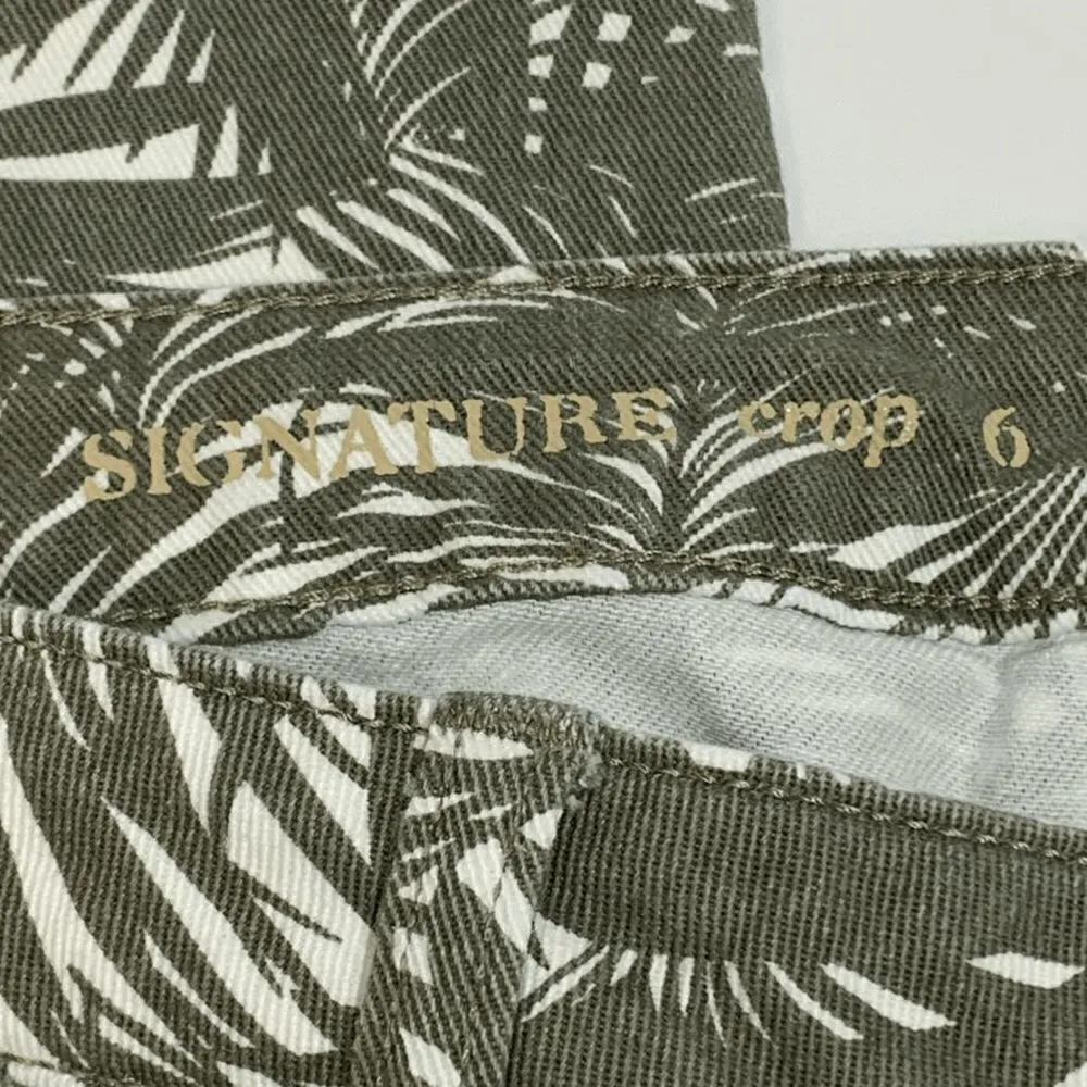 Talbots Signature Crop Palm Print Pant - Image 2