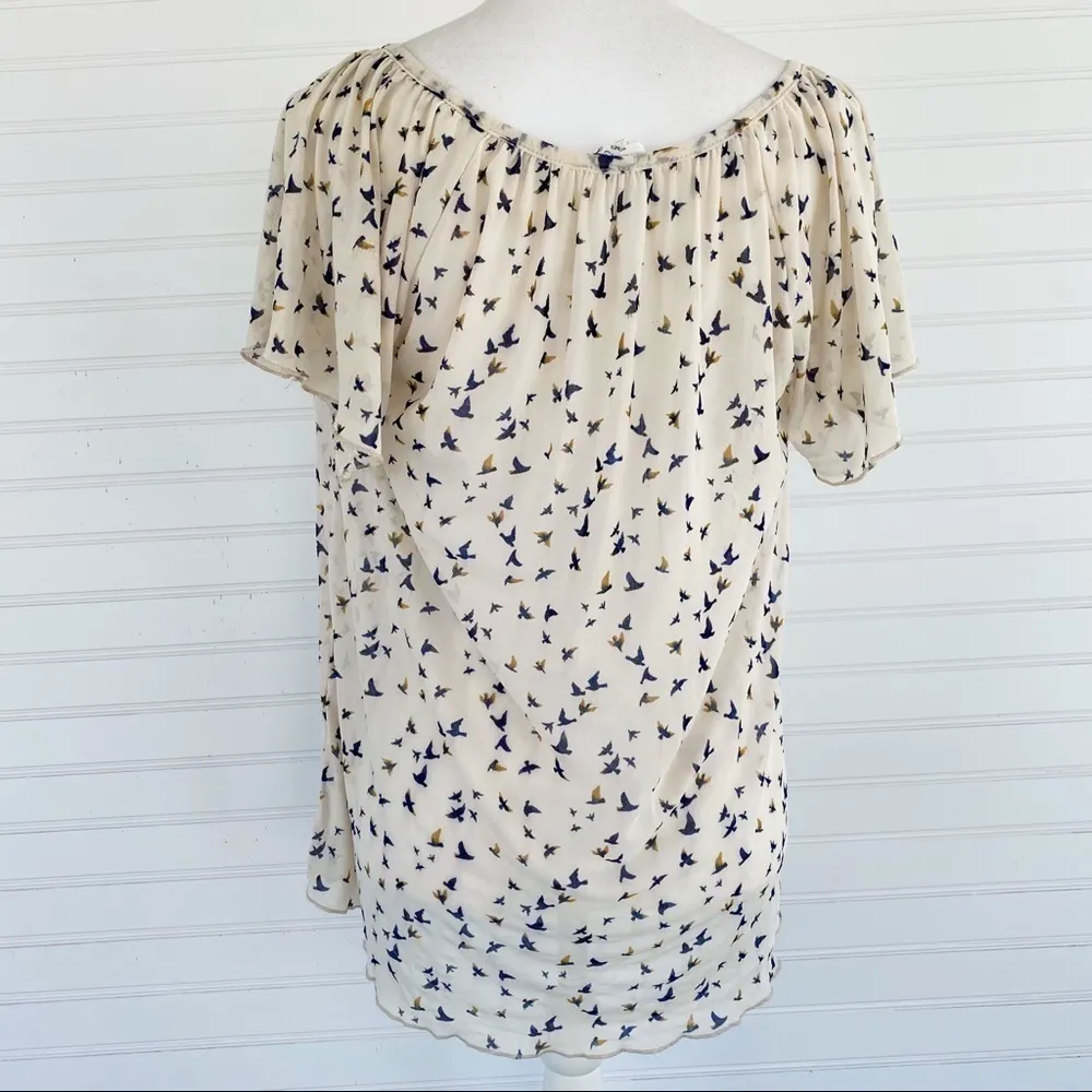 Bird Print Blouse Size Small Siren Lily - Image 4
