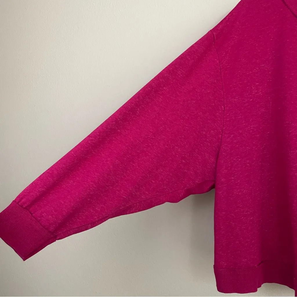 Pilcro‎ Ryanne Open Back Sweatshirt Magenta Pink by Anthropologie Size XL - Image 5