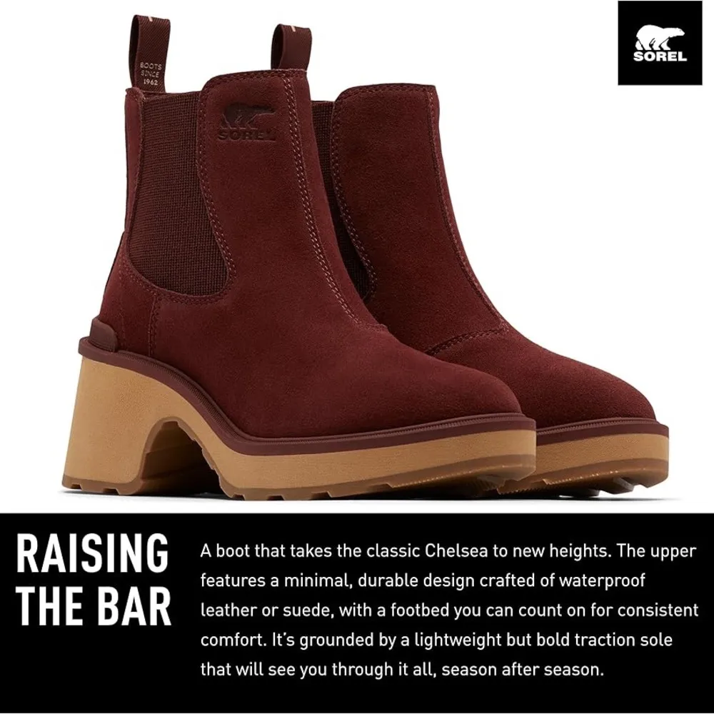 Sorel Women's Hi-Line Heel Chelsea Boots US6.5 Spice, Tawny Buff $190 - Image 11