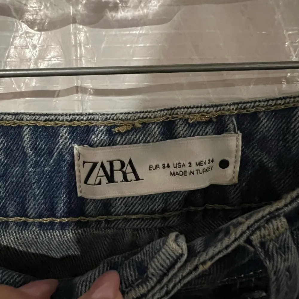 Zara Blue Denim Cargo Jeans Size 2 US Bloggers Favorite - Image 6
