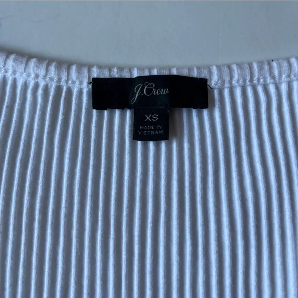 J. Crew Top Scoop Neck Rib Henley Tee X-Small White - Image 12