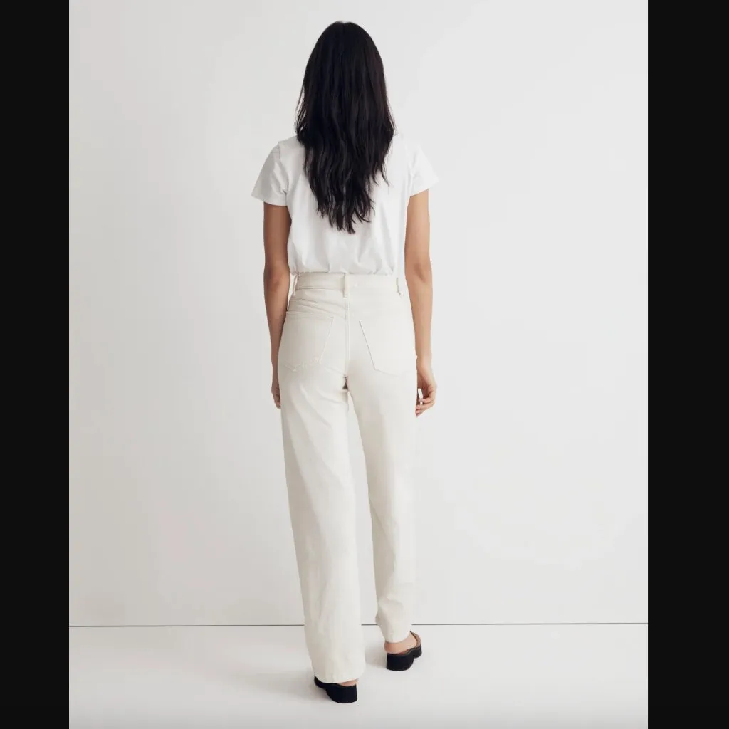 Madewell The Perfect Vintage Wide-Leg Jean in Tile White 32" - Image 4