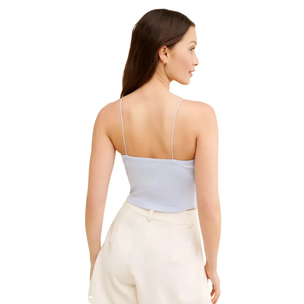 Sunday in Brooklyn Bow Front Top Blue Spaghetti Strap Size Small NWT - Image 8