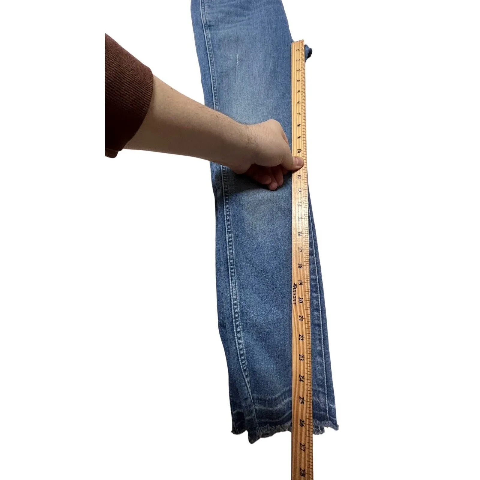 J.Crew Point Sur Hightower Straight Jeans Women’s Size 28 Let Down Hem Stretch - Image 14