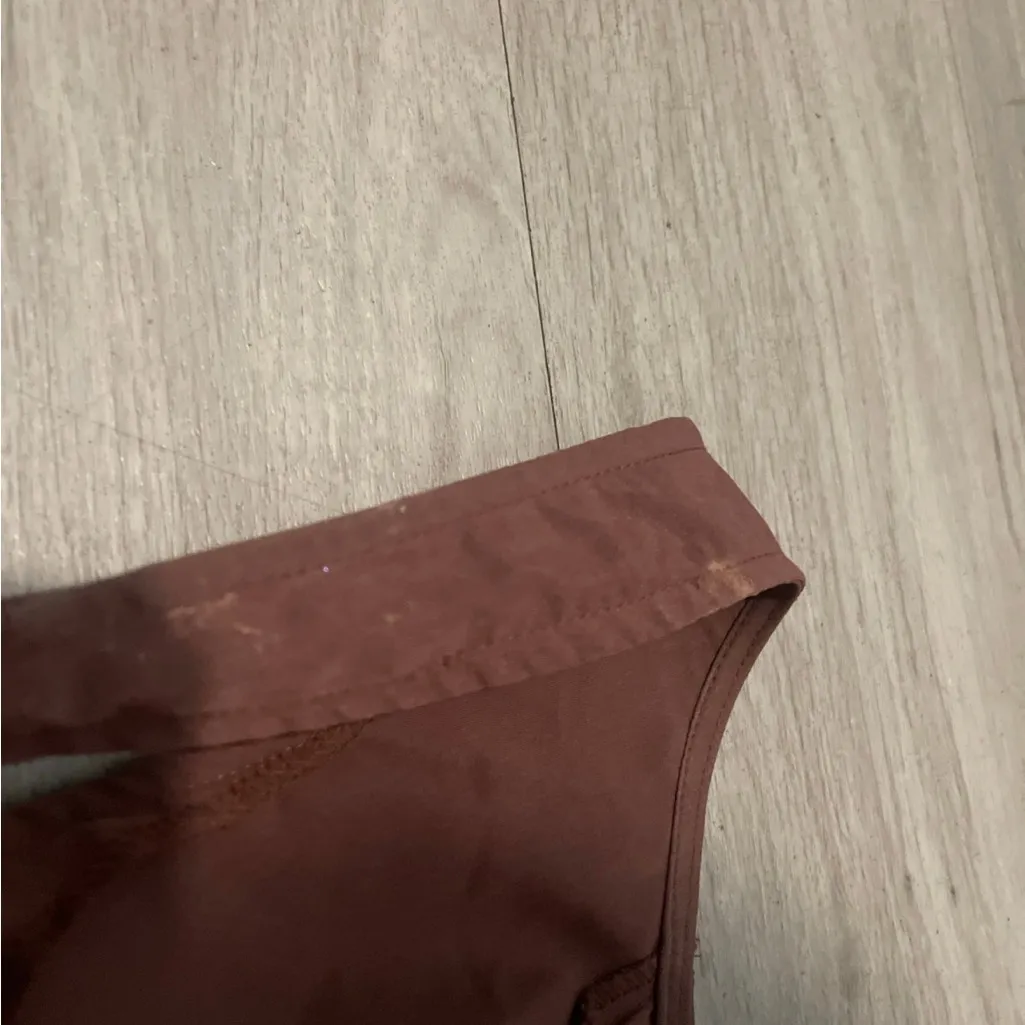 Brown Halter Neck Women's Top Size L - Image 3