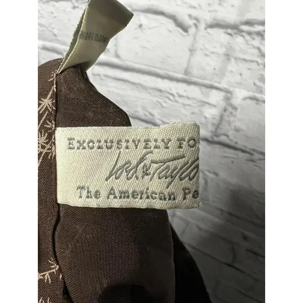 Lord & Taylor 100% silk brown tan short skirt skort size petite small - Image 7