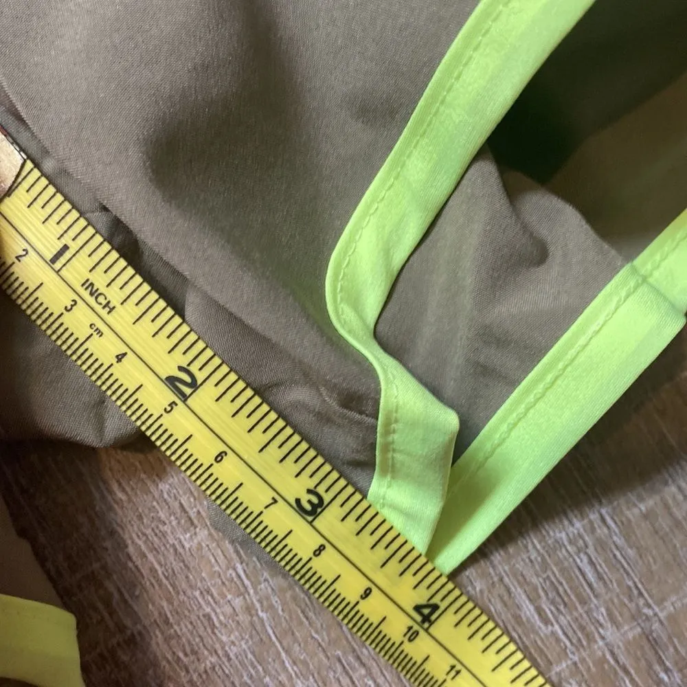 NWT New Balance Running Shorts Olive Green Neon Trim Women's XL Activewear Retro - Image 9