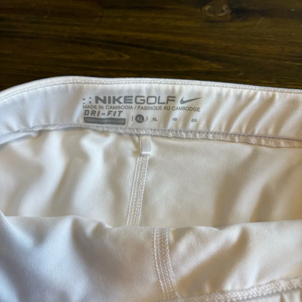 Nike Dri-fit White Skirt Skort Golf Tennis Shorts Athletic XL Cream - Image 2
