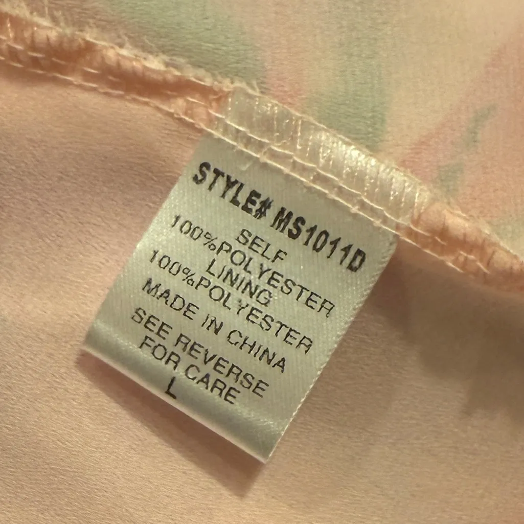 MEET ME IN SANTORINI Women's Pink Floral One Shoulder Ruffle Mini Dress Size L Size L - Image 4