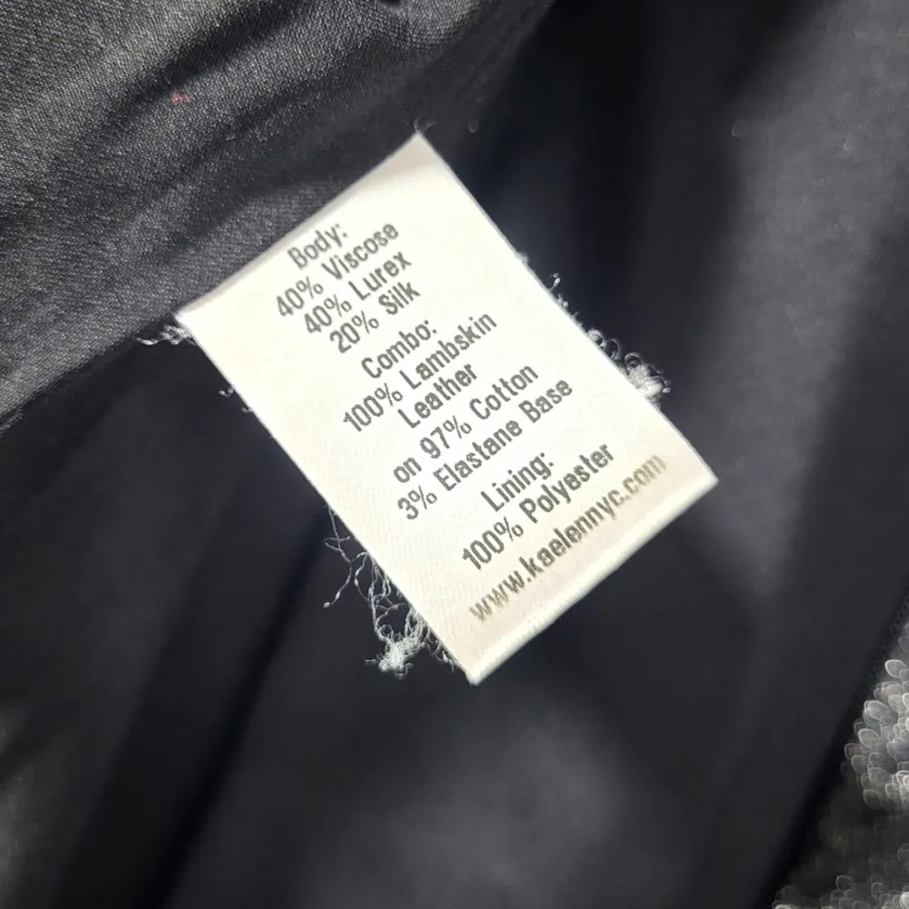 Kaelen Lambskin Leather Side Panel Mini Cocktail Dress in Silver - Image 8