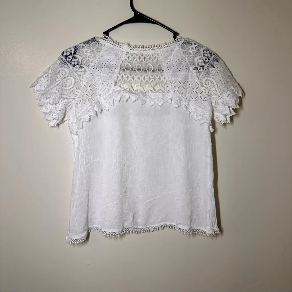 Takara White Lace Blouse - Image 2