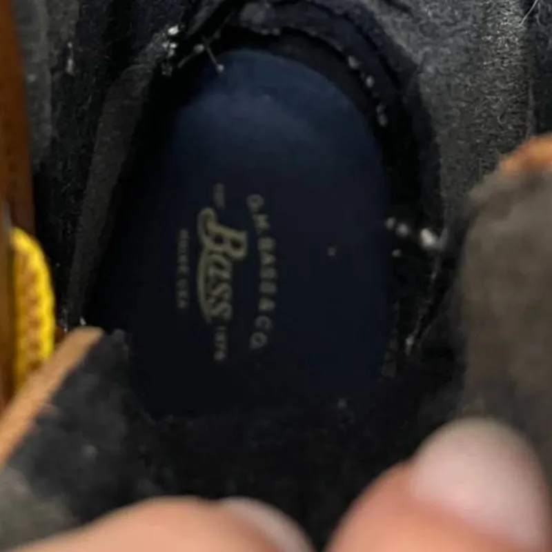 NWOB G.H. Bass & Co. Six Eyelet Waterproof Duck Boots Navy and Brown Women's 7 Blue - Image 8