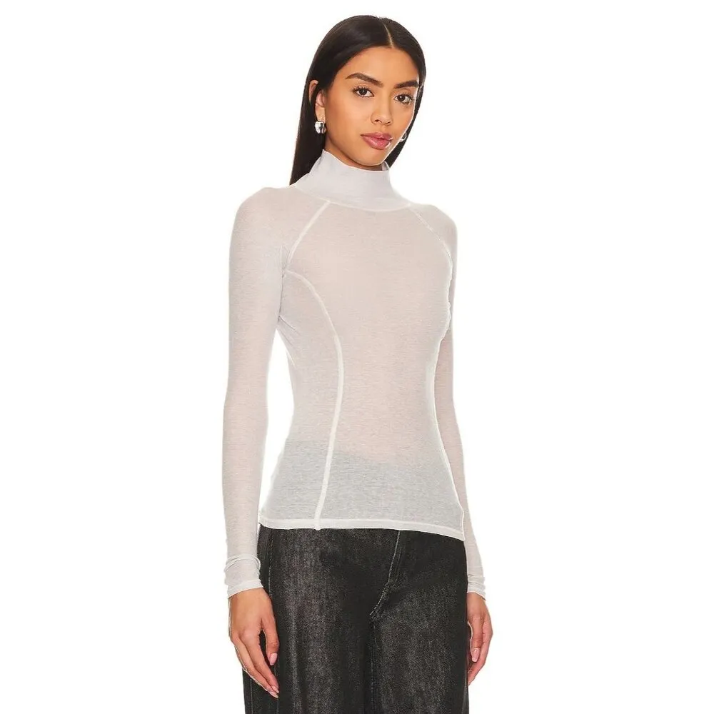 Shoreditch Ski Club Kamila Base Layer Top in Light Grey XSmall New Womens Blouse Gray Size XS - Image 3