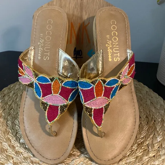 Coconuts by Matisse womens colorful sandals size 9 - Image 2