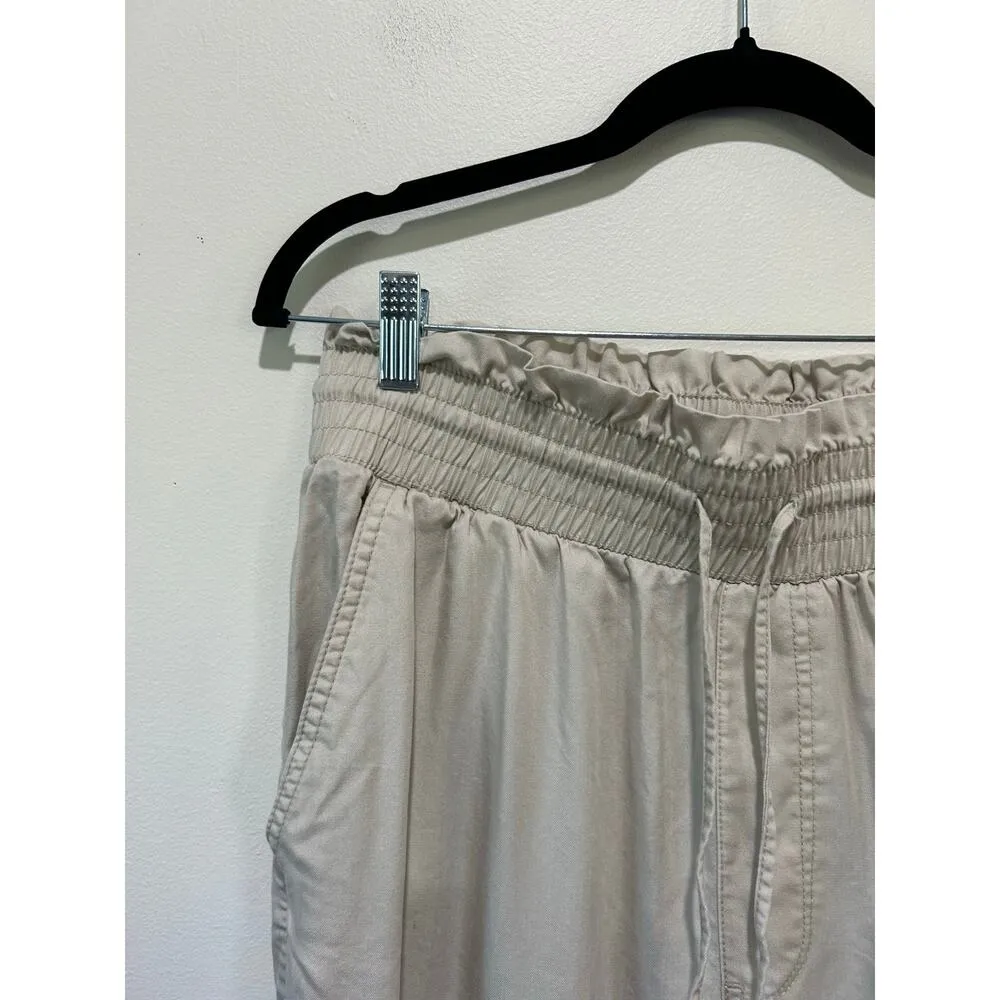 Abercrombie tan jogger pants size L high waisted elastic waist Size L - Image 2