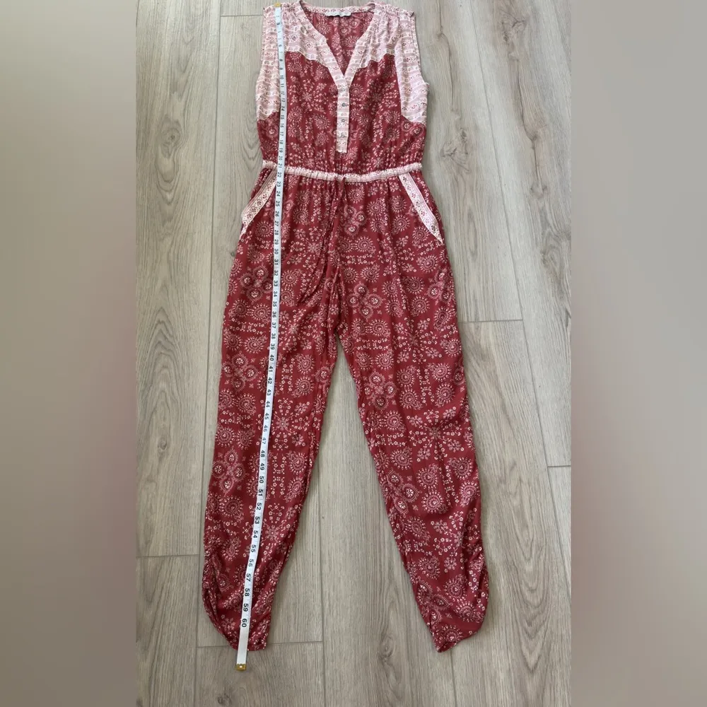 Abercrombie & Fitch Burgundy Patterned Jumpsuit 🤍🧡 - Image 6