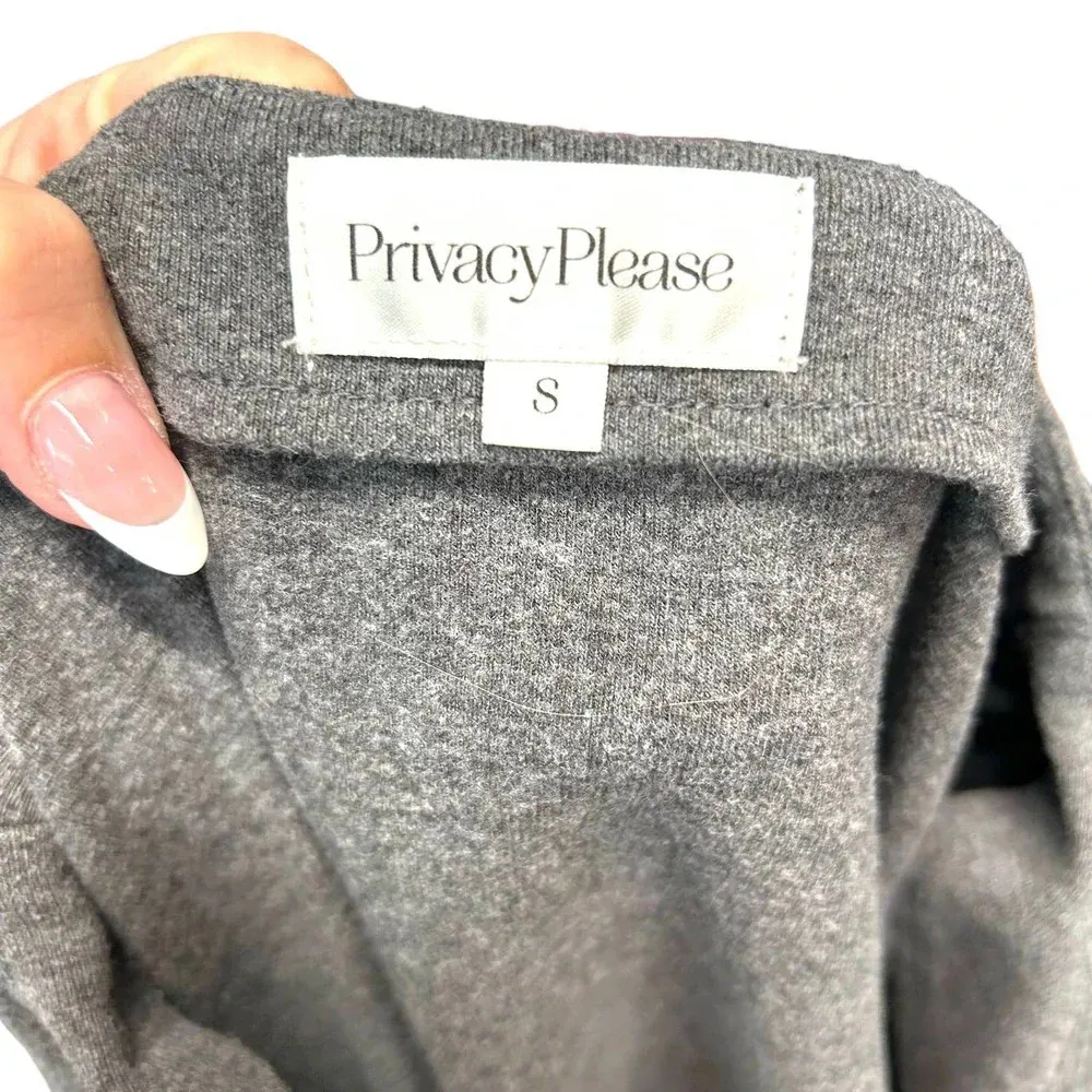 Privacy Please x Revolve Gray Puff Sleeve Cotton Cardigan Sweater Size Small - Image 6