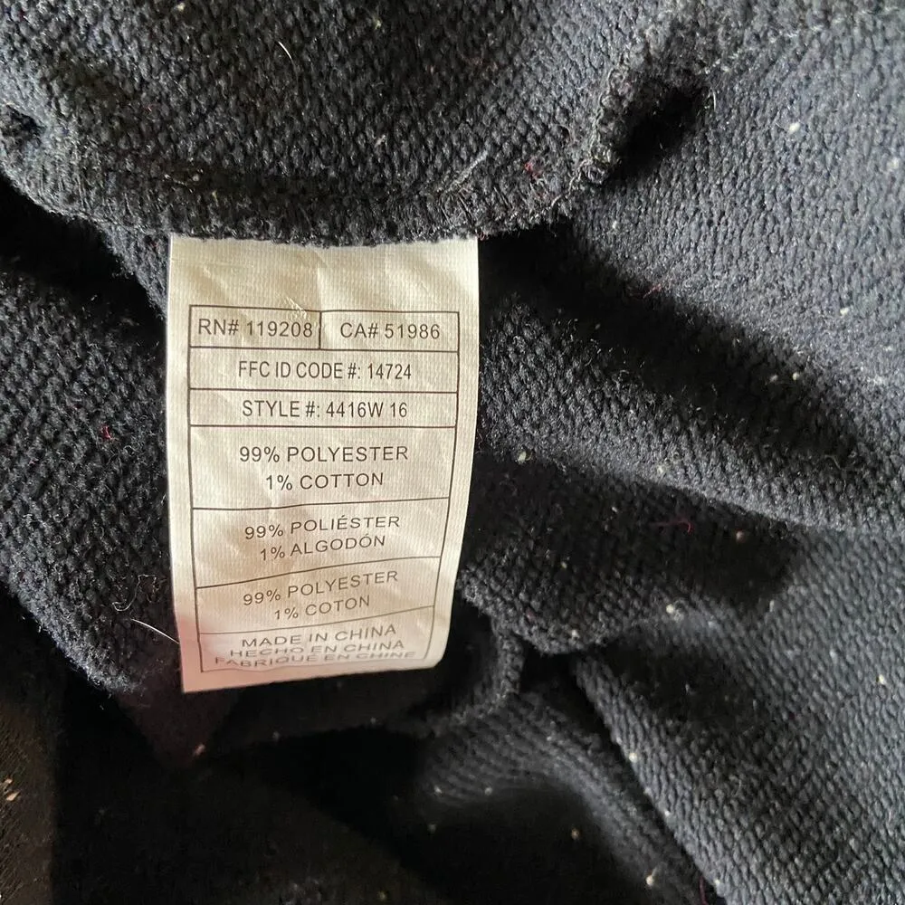 CCM Womens Top Sz M Official Vintage Apparel Chicago Blackhawks Lace Up Pullover Black Size M - Image 6