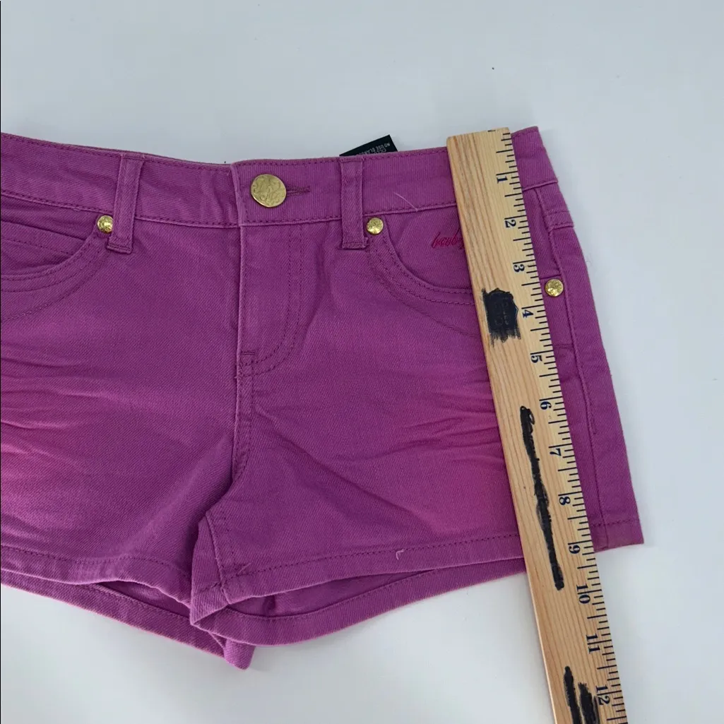 Baby Phat Purple Denim Shorts Size 10 Embroidered Pockets Y2K - Image 6
