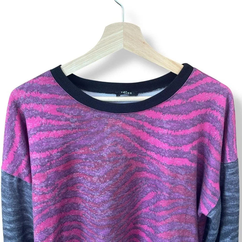 Terez “Show Your Stripes” Zebra Metallic Pullover - XS - Image 6