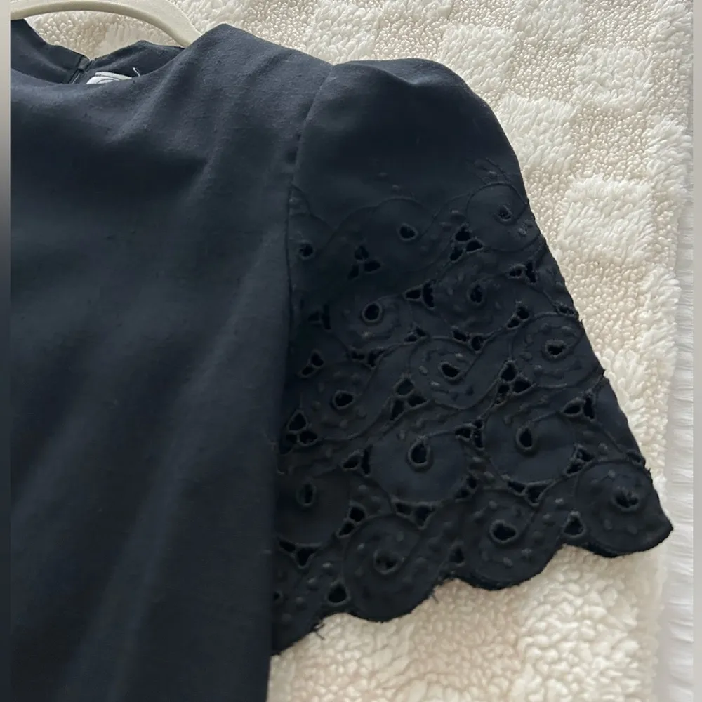 Black Vintage Eyelet dress for women casual - Image 5