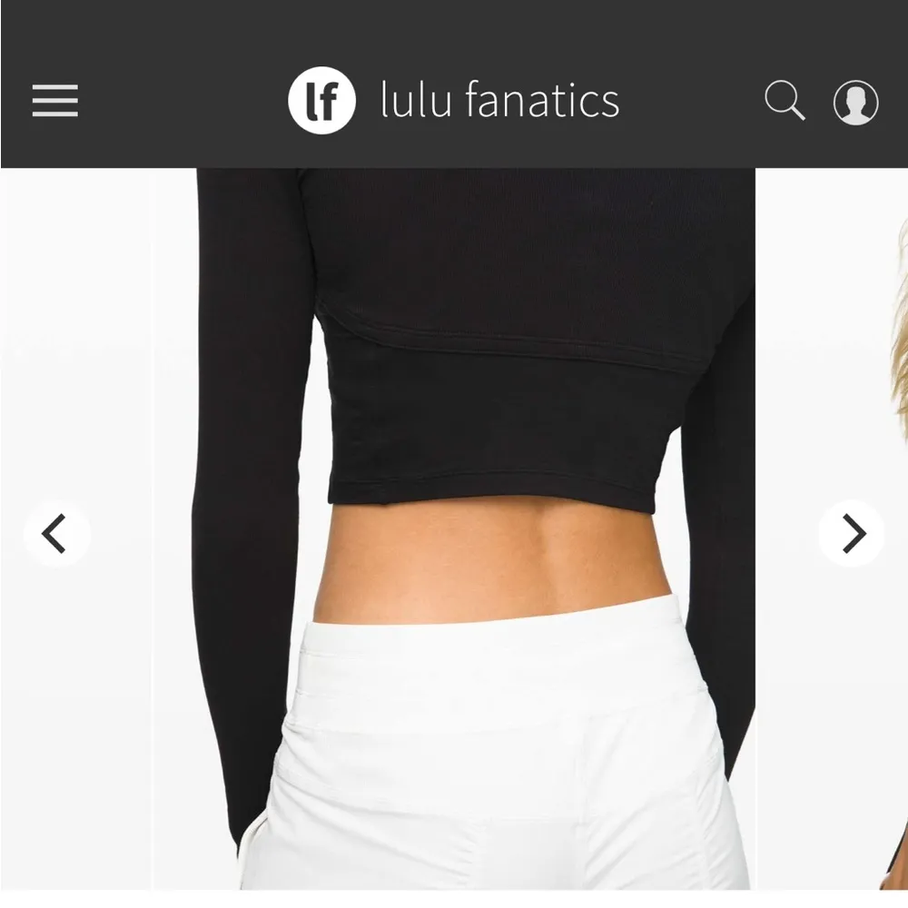 Lululemon Black LA Better Best Long Sleeve Crop Cropped Keyhole Cut Out Size 10 - Image 8