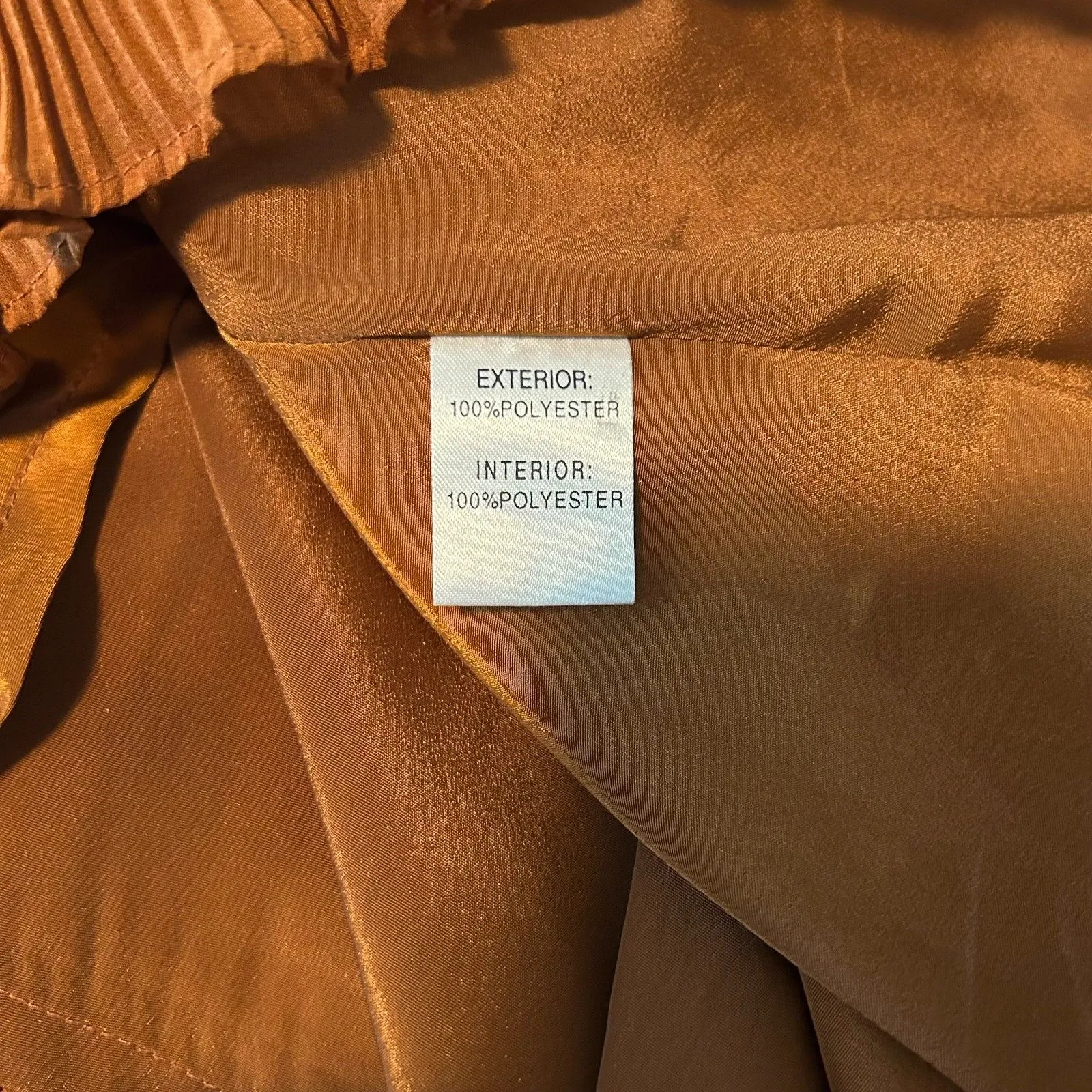 Judith March  Women's One Shoulder Pleated Tunic Top Rust Bow Size M - Image 8