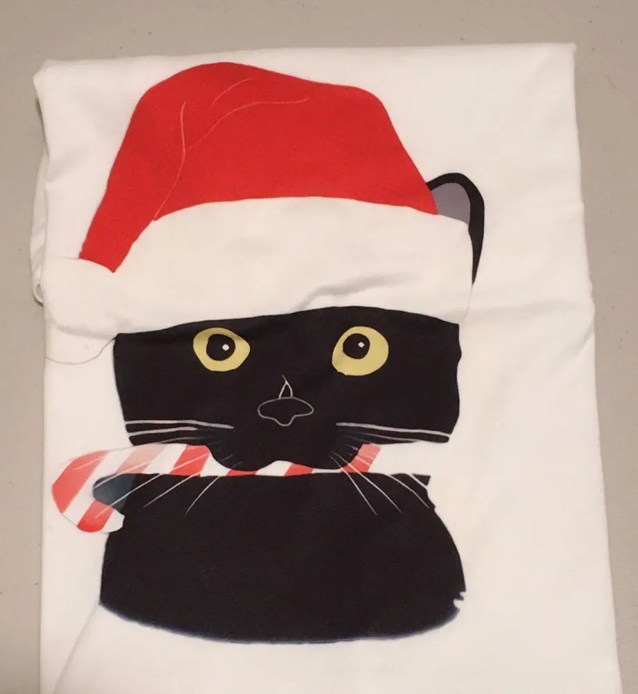 Santa Hat Cat, Large White - Image 3