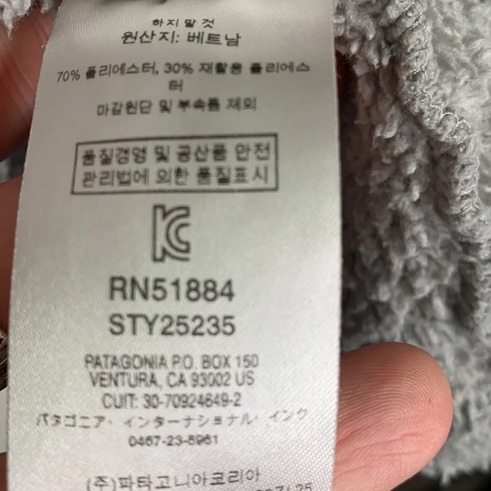 Patagonia Women's Salt Grey Los Gatos 1/4-Zip Fleece Pullover W-845 Sz M - Image 8