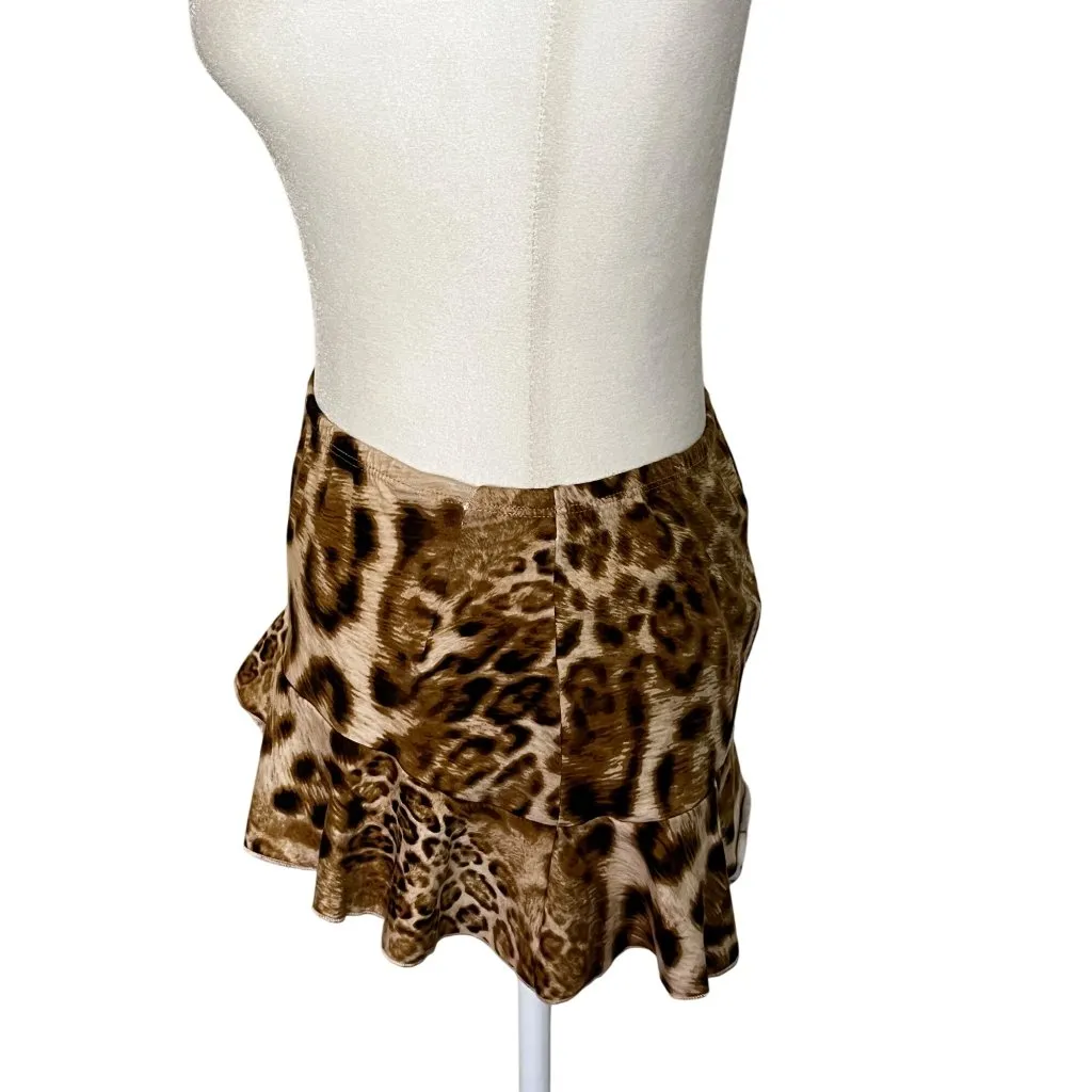 Bella Venice The Maxi Skirt in Leopard Small New Womens Animal Print Brown - Image 7