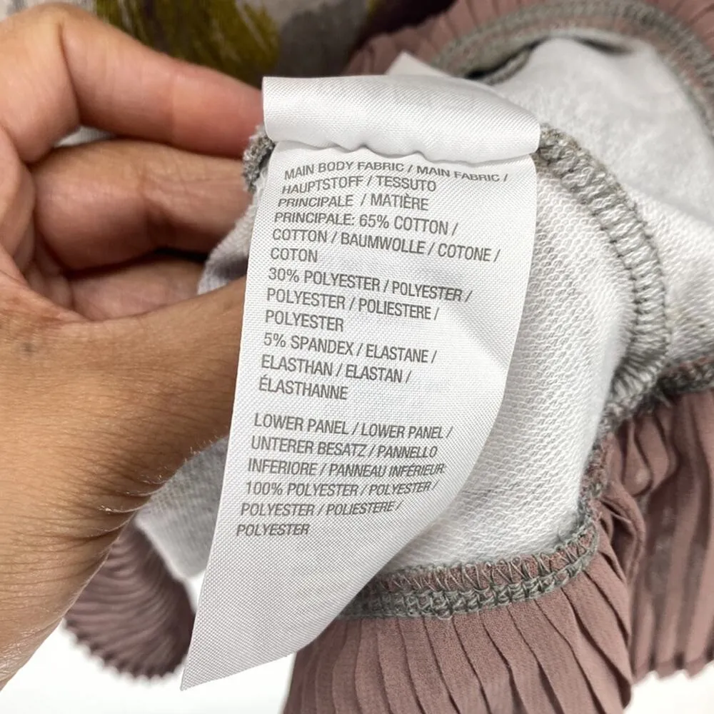 LOGO Lounge Lori Goldstein Ruffle pleated Hem Abstract Print Tunic pockets - Image 5