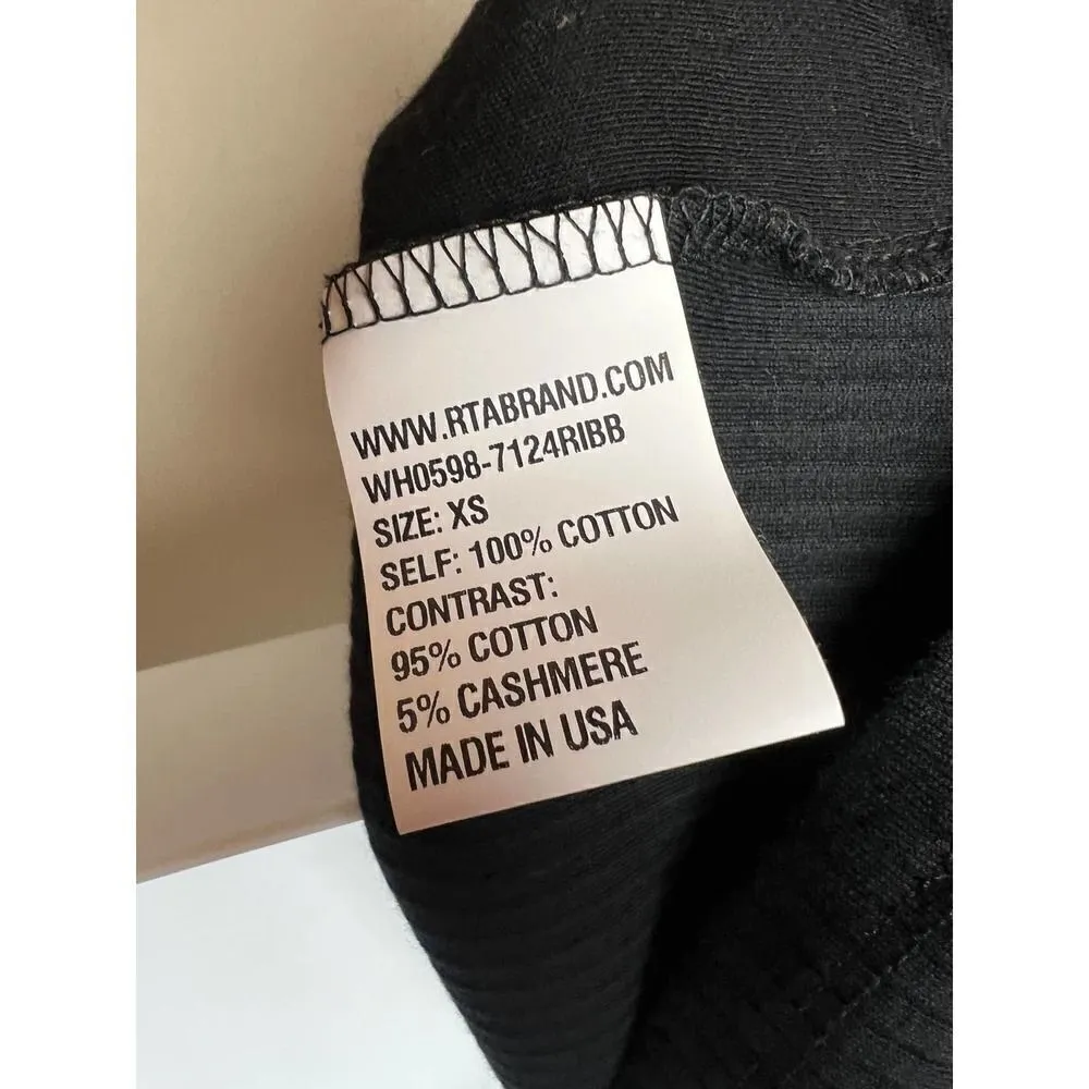 RtA Black Mock Neck Sleeveless Ribbed Sabrina Tank Sz. XS - Image 8