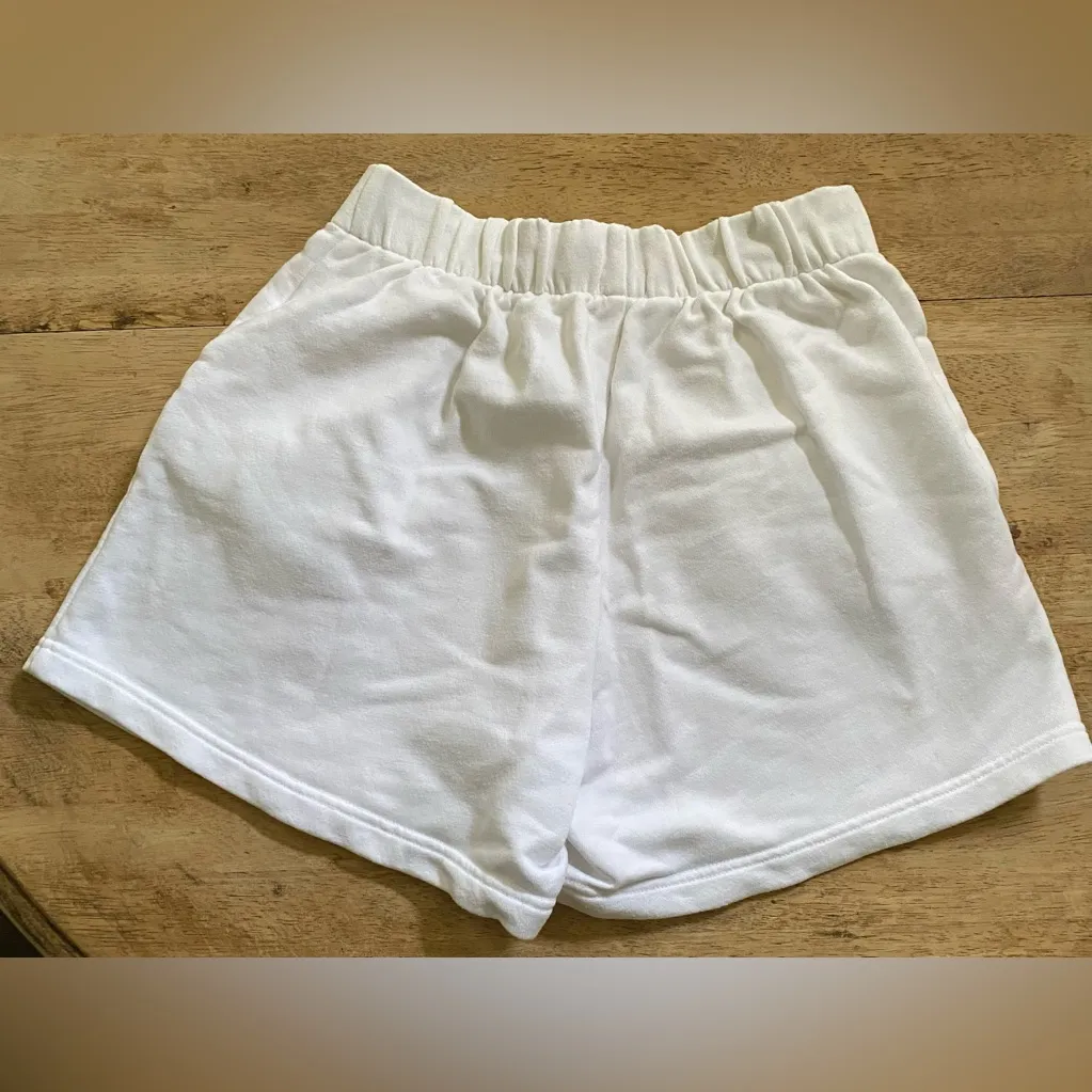 Aerie Women’s Sz S White‎ New Heights Trouser Fleece Shorts - Image 6