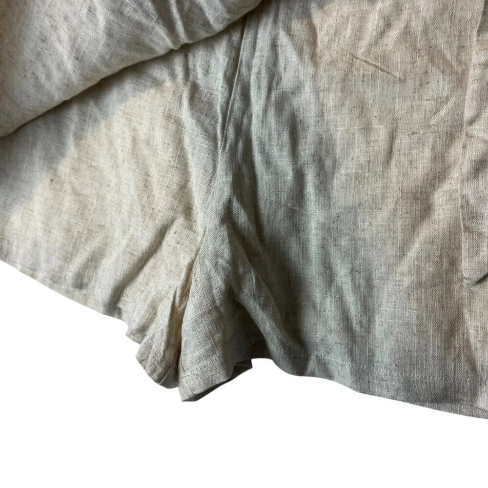 Pink Lily Women's 2XL Linen Blend Skort‎ Beige Tan Coastal Summer Beachy Casual - Image 3