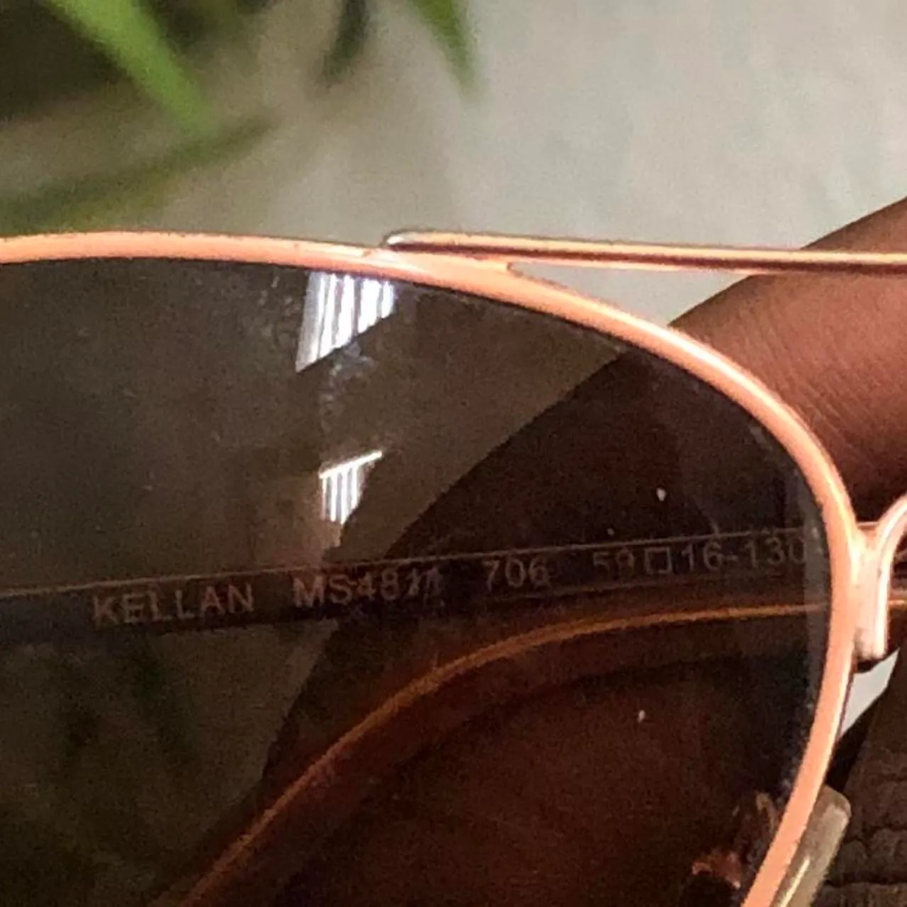 Fossil Kellan Rose Gold Brown Aviator Sunglasses MS48 706 59.16-130 - Image 7