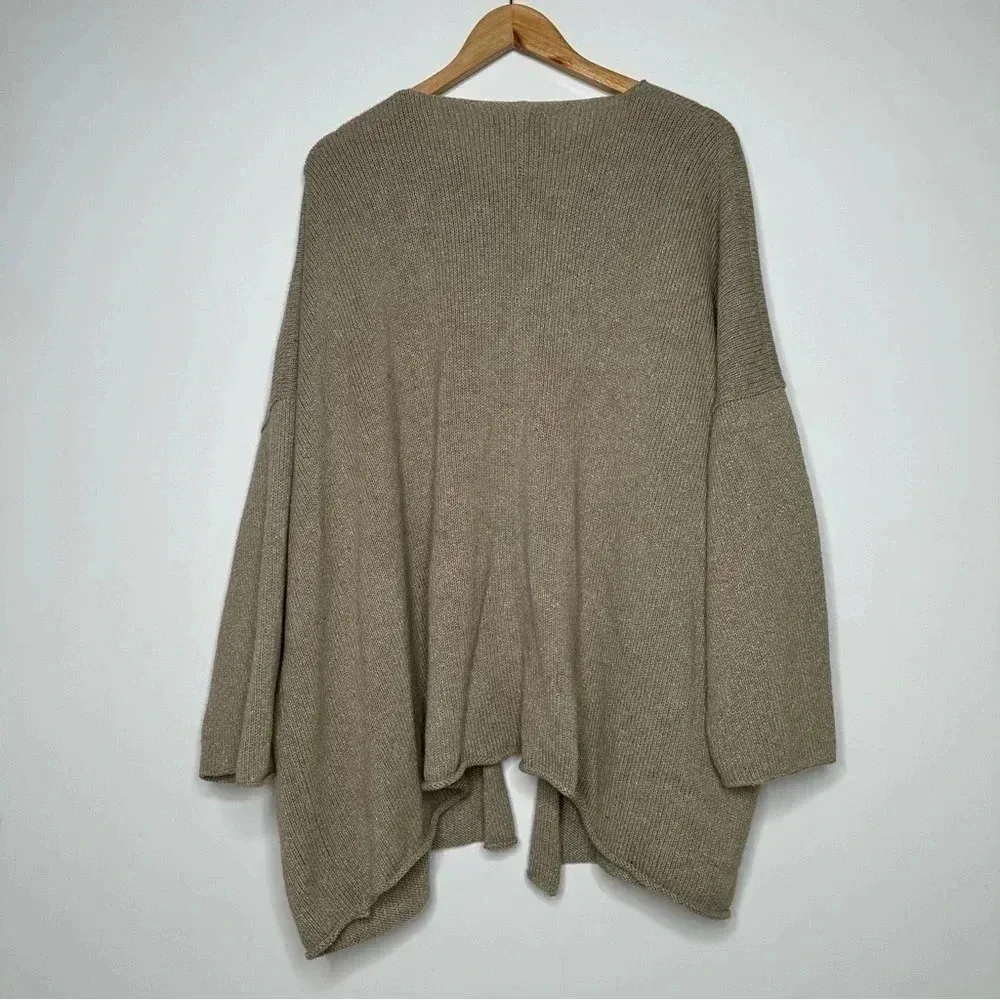 Eskandar Neiman Marcus Cashmere Silk Blend Knit Cardigan Sweater One Size Tan Size undefined - Image 9