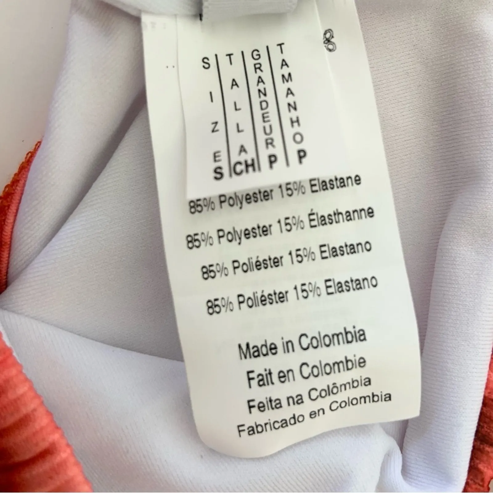 Yandy Two Piece Tie-Dye Bikini Two Piece Set Coral Orange Swimwear NEW - Image 15