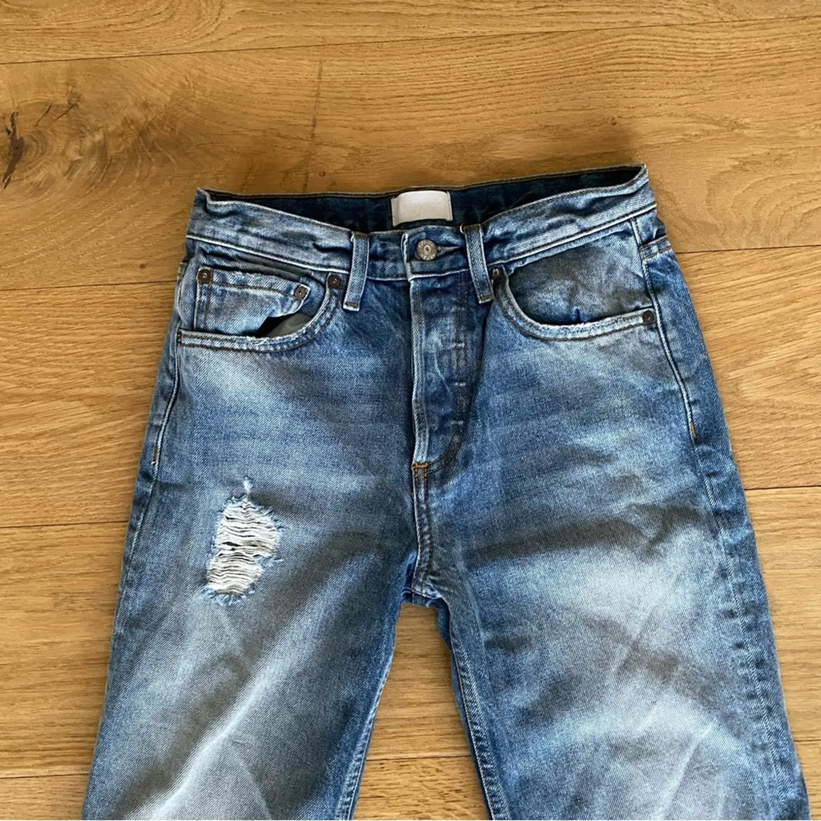 Boyish - Tommy High Waist Straight Leg Jeans In Tokyo Story in Blue - Image 2