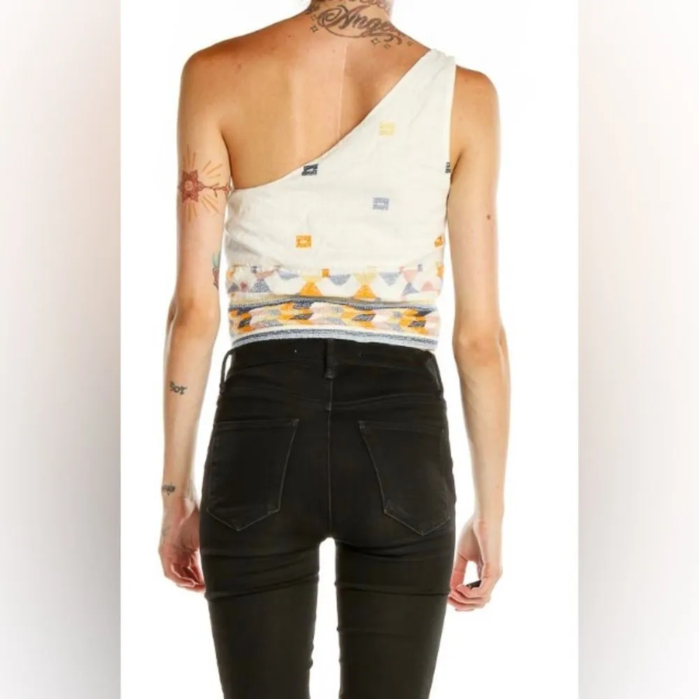 Free People Aztec Print One Shoulder Top - Image 3
