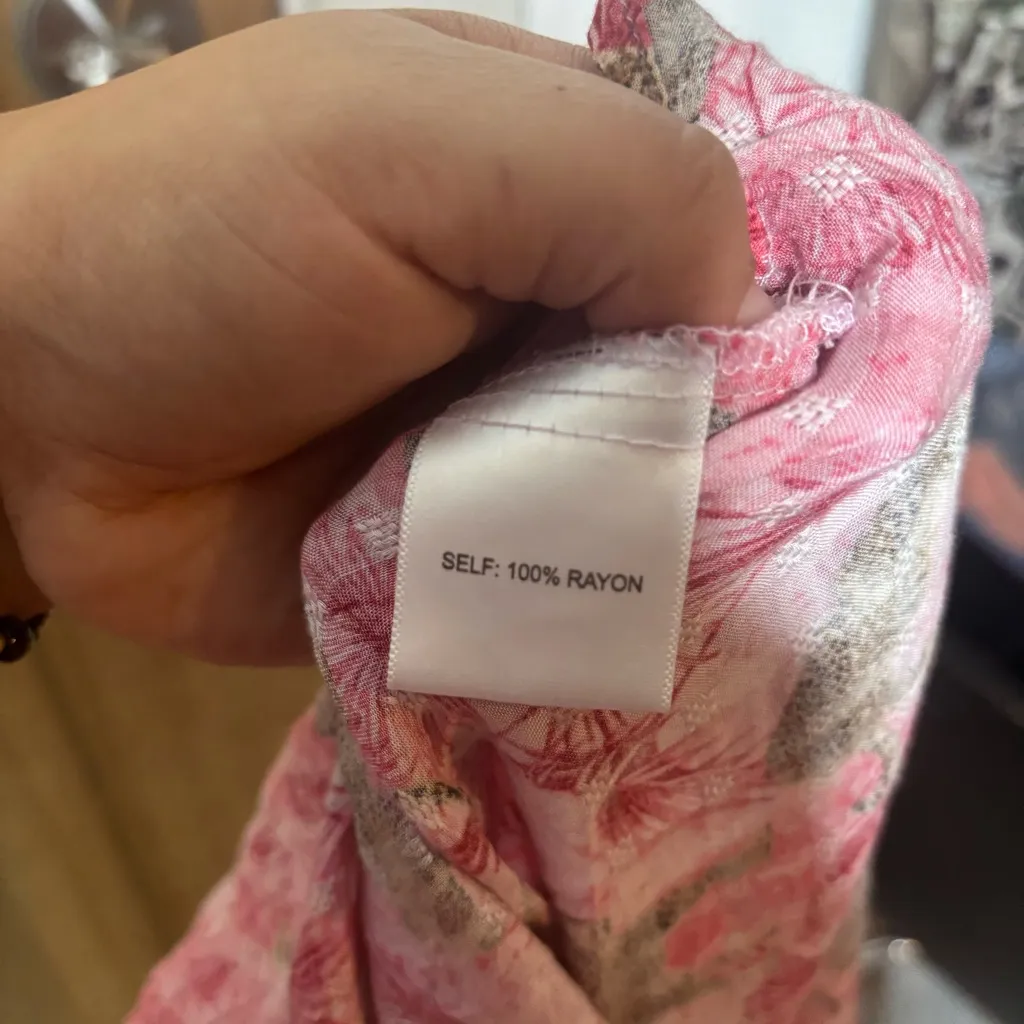 Women’s‎ Jane Delancey Pink Leopard Print Shirt size XL - Image 7